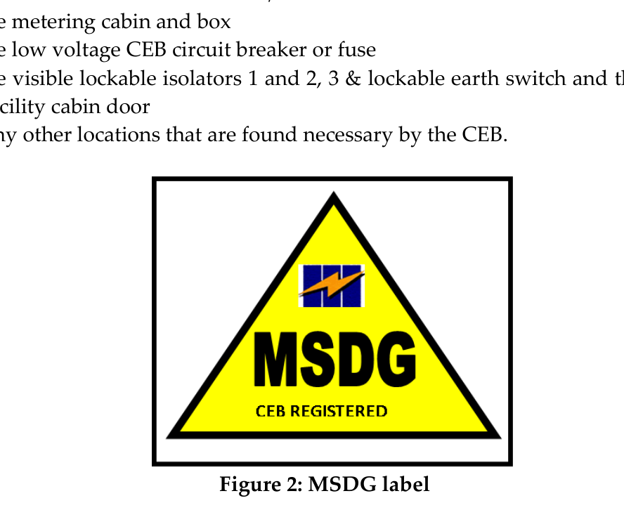 Figure 2: MSDG Label — CEB Registered